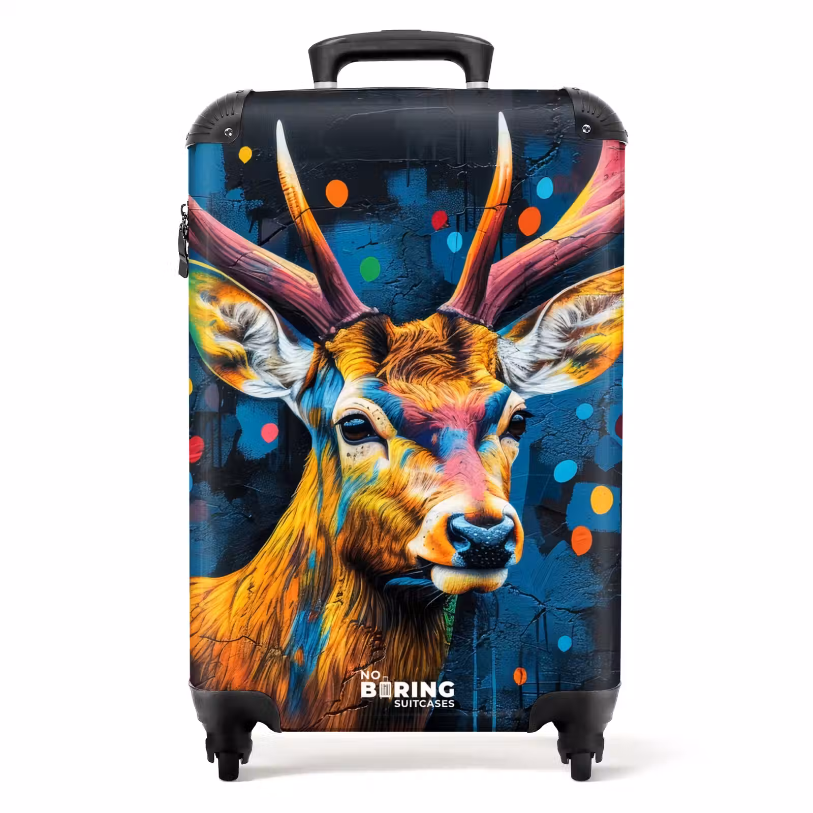 Suitcase - Deer with antlers in graffiti style — 1