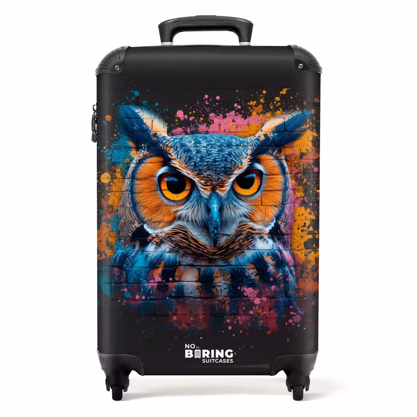 Suitcase - Owl in colorful graffiti style — 1