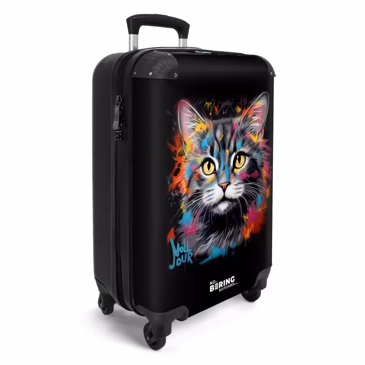 Suitcase - Cat with Colorful Brushstrokes — 2