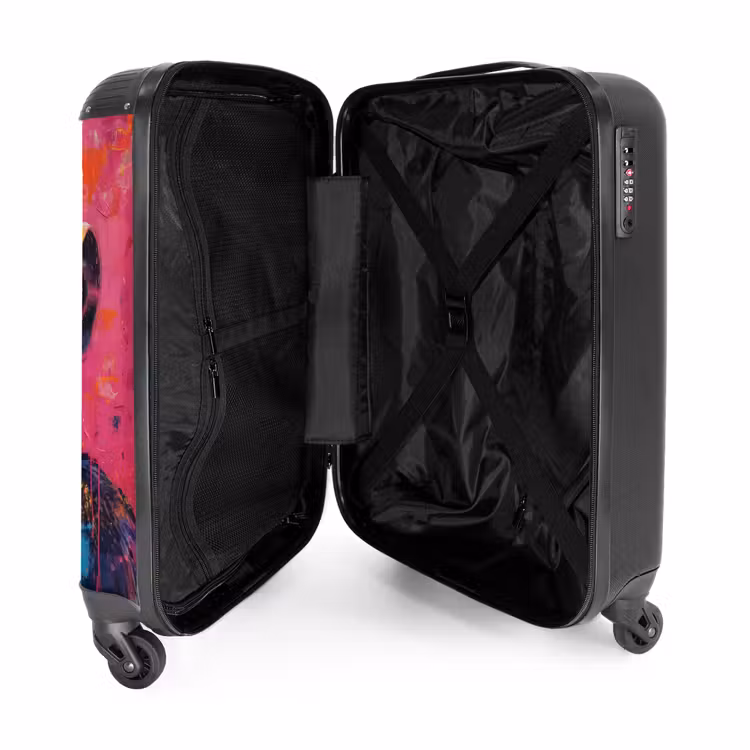 Suitcase - Chimpanzee with glasses in graffiti style — 4