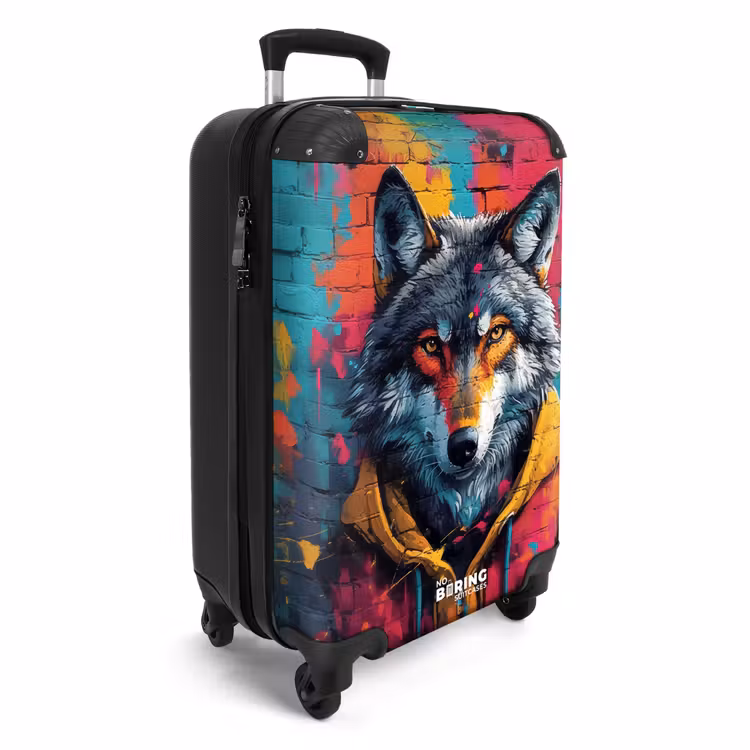 Suitcase - Colorful fox with coat in graffiti style — 2
