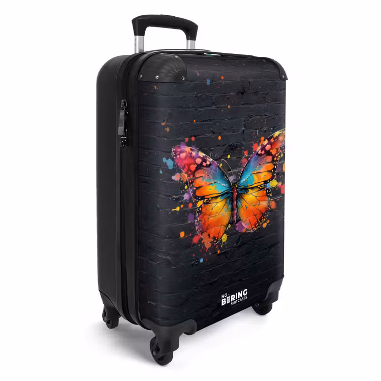 Suitcase - Graffiti butterfly with bright colors — 2