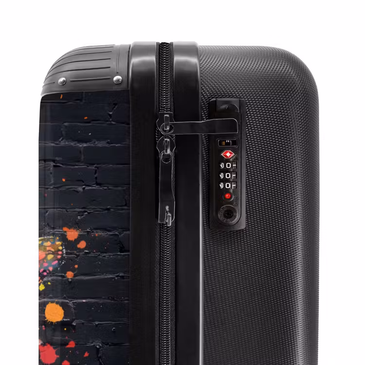 Suitcase - Graffiti butterfly with bright colors — 5