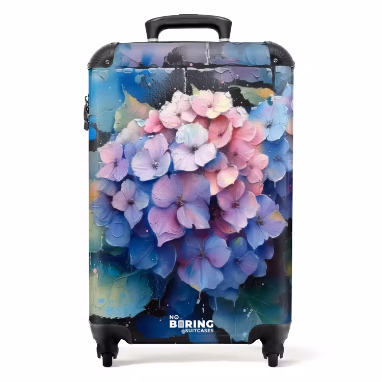 Suitcase - Hydrangea flowers in graffiti style — 1