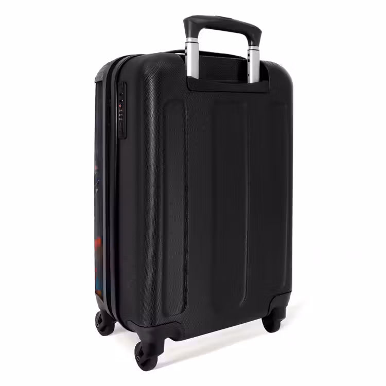 Suitcase - Panda with Orange Jacket and Paint Splatters — 3