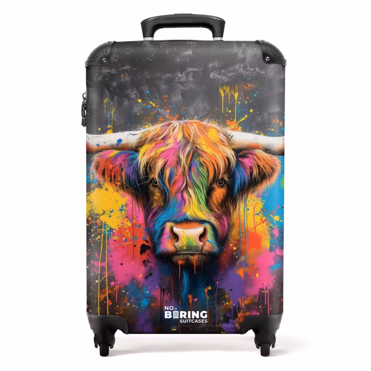 Suitcase - Scottish highlander as graffiti art — 1