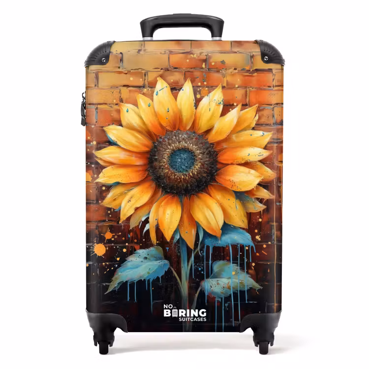 Suitcase - Sunflower in graffiti style — 1
