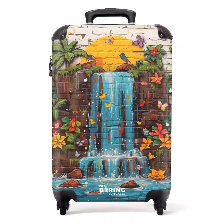 Suitcase - Waterfall in graffiti style — 1