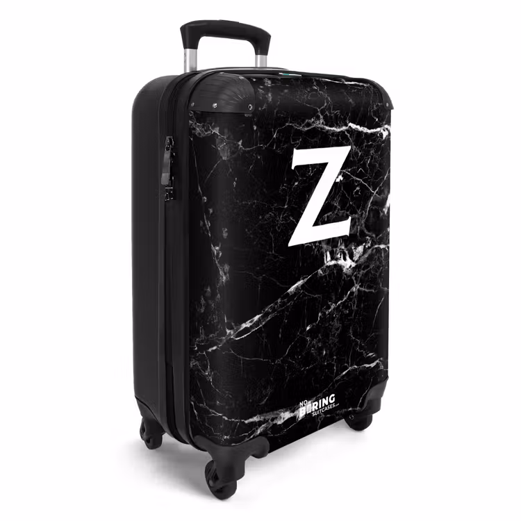 Suitcase - Marble look - Letter Z - Black — 2