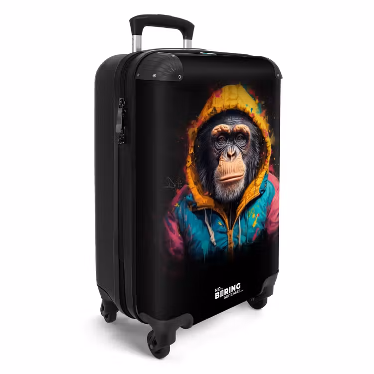 Suitcase - Monkey with Colorful Vest — 2