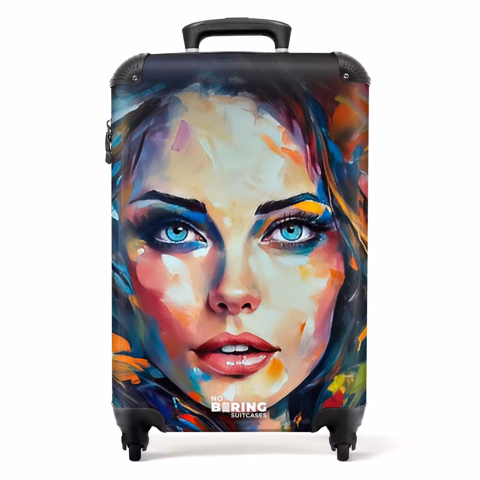 Suitcase - Face - Woman - Oil Painting - Colorful - Art — 1