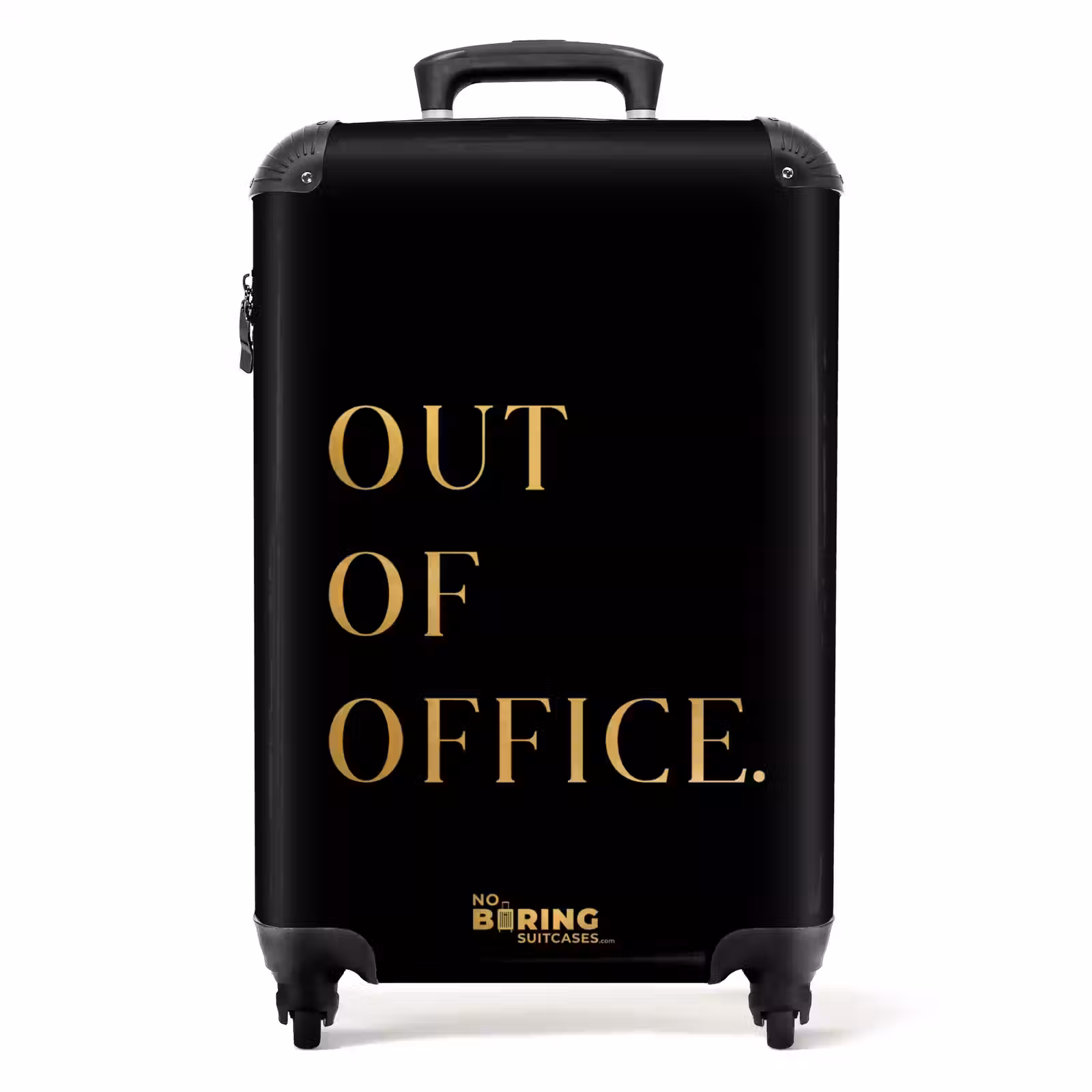 Suitcase - Quotes - Out of office - Gold - Holiday - Black — 1