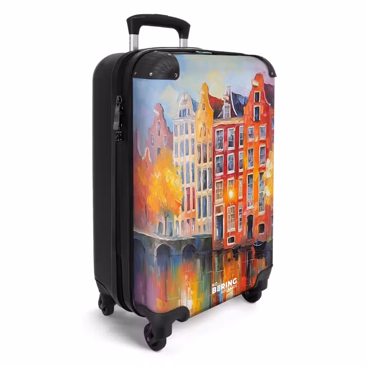 Suitcase - Canal houses - Art - Painting - Amsterdam — 2