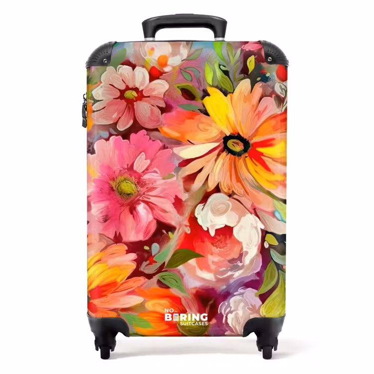 Suitcase - Flowers - Art - Painting - Botanical — 1