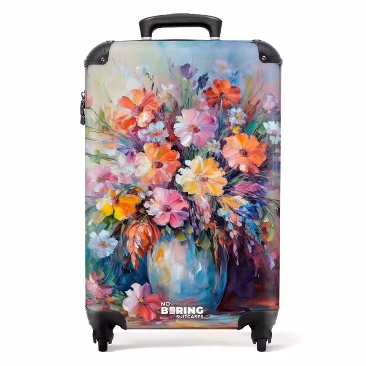 Suitcase - Flowers - Art - Painting - Spring - Bouquet — 1