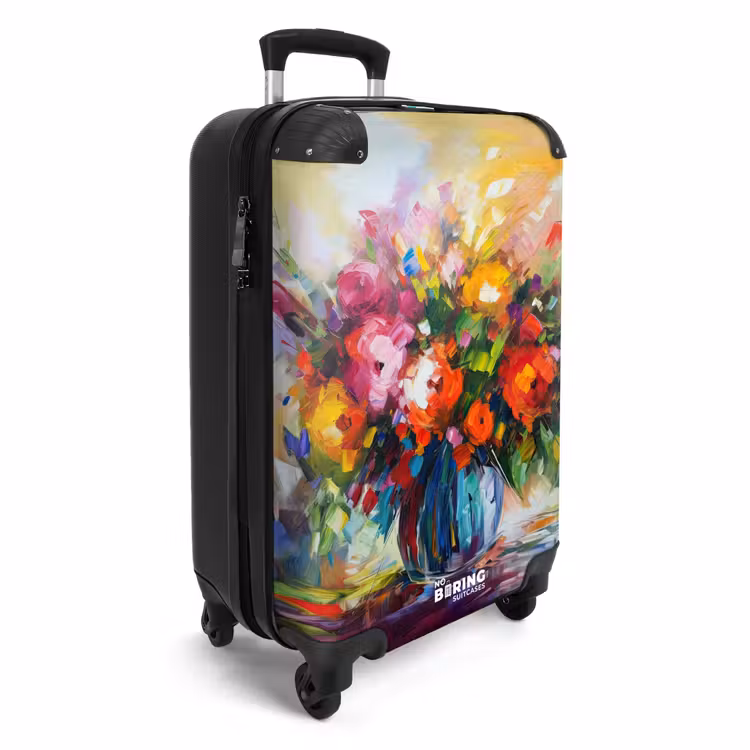 Suitcase - Flowers - Colorful - Flower pot - Oil painting — 2