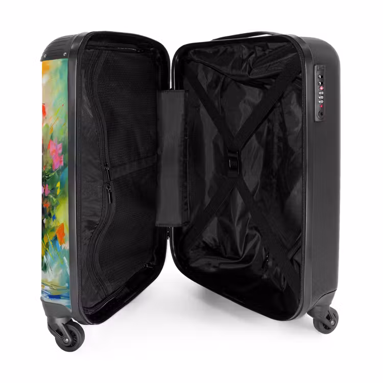 Suitcase - Flowers - Colorful - Flower pot - Oil painting — 4