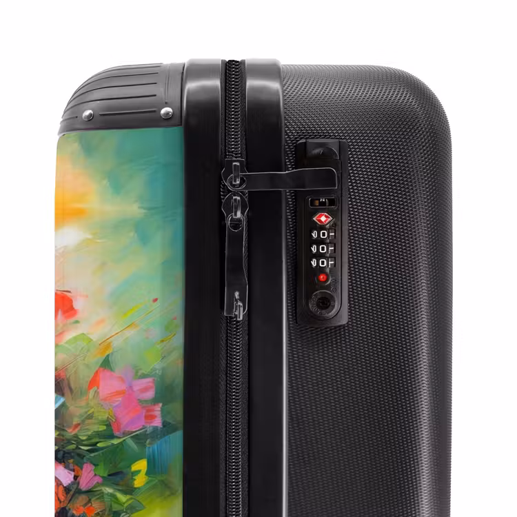 Suitcase - Flowers - Colorful - Flower pot - Oil painting — 5