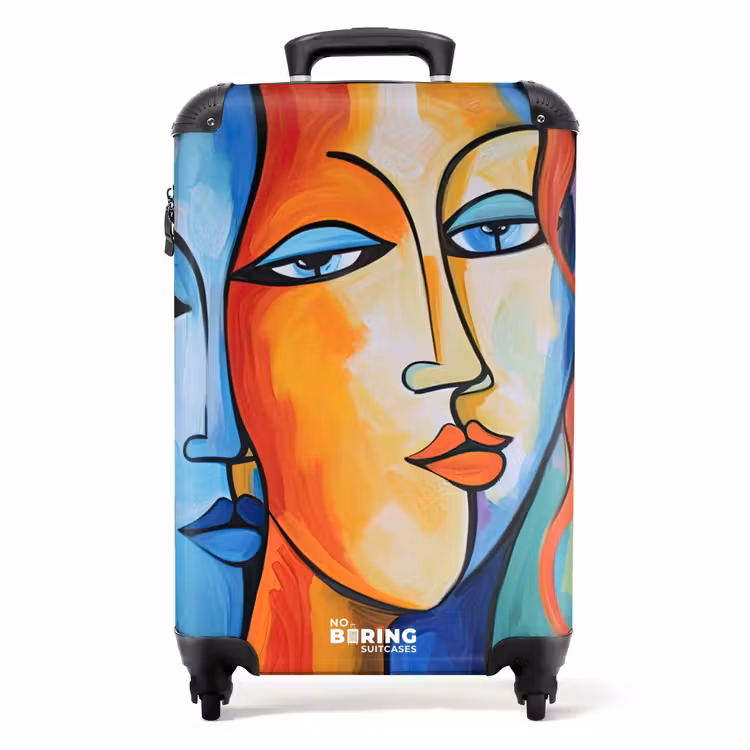 Suitcase - Head - Oil Painting - Colorful — 1