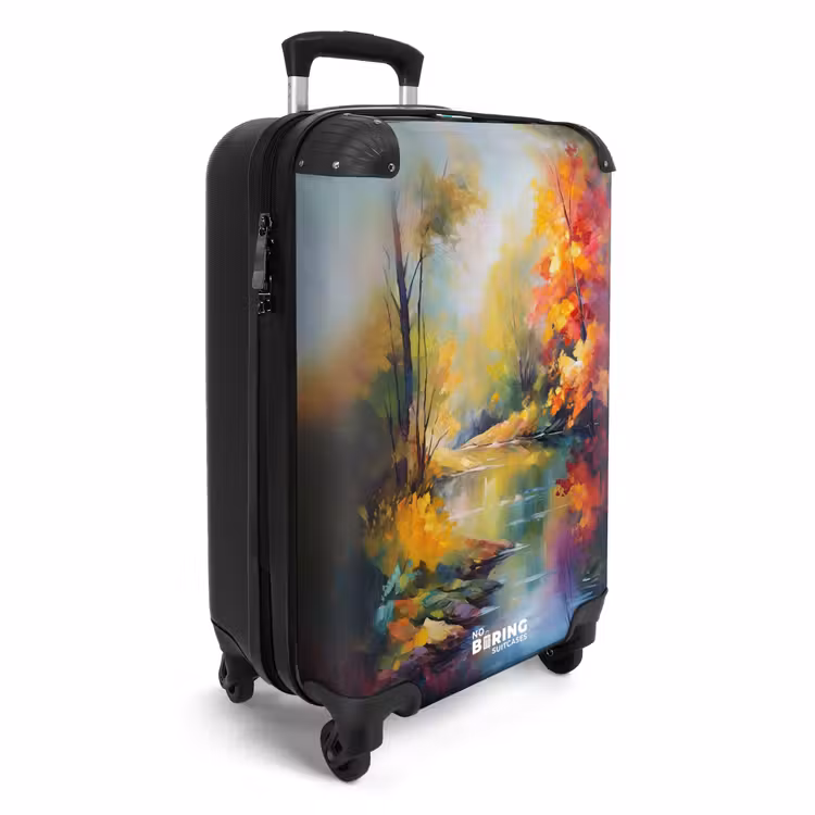 Suitcase - Landscape - Oil painting - River - Colorful — 2