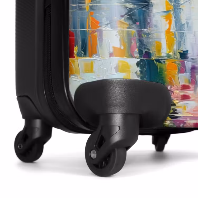 Suitcase - Oil Painting - Umbrella - Woman - Street - Art — 6
