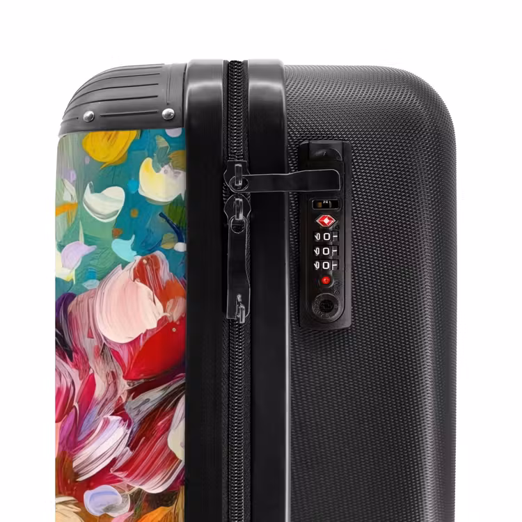 Suitcase - Painting - Oil Painting - Flowers - Rainbow — 5