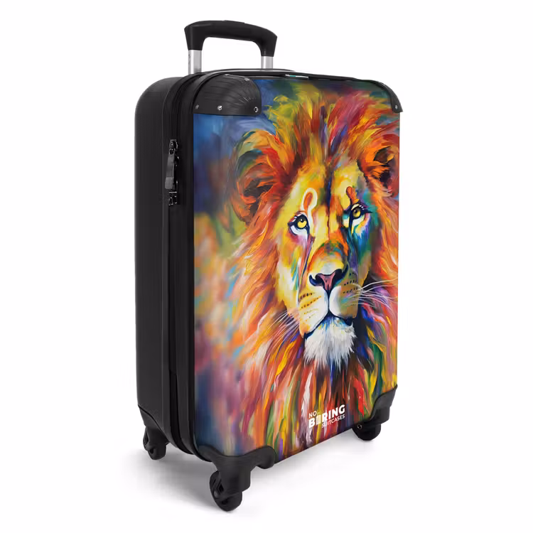 Suitcase - Portrait of a lion in colorful oil paint — 2