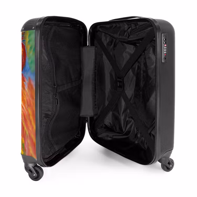 Suitcase - Portrait of a lion in colorful oil paint — 4