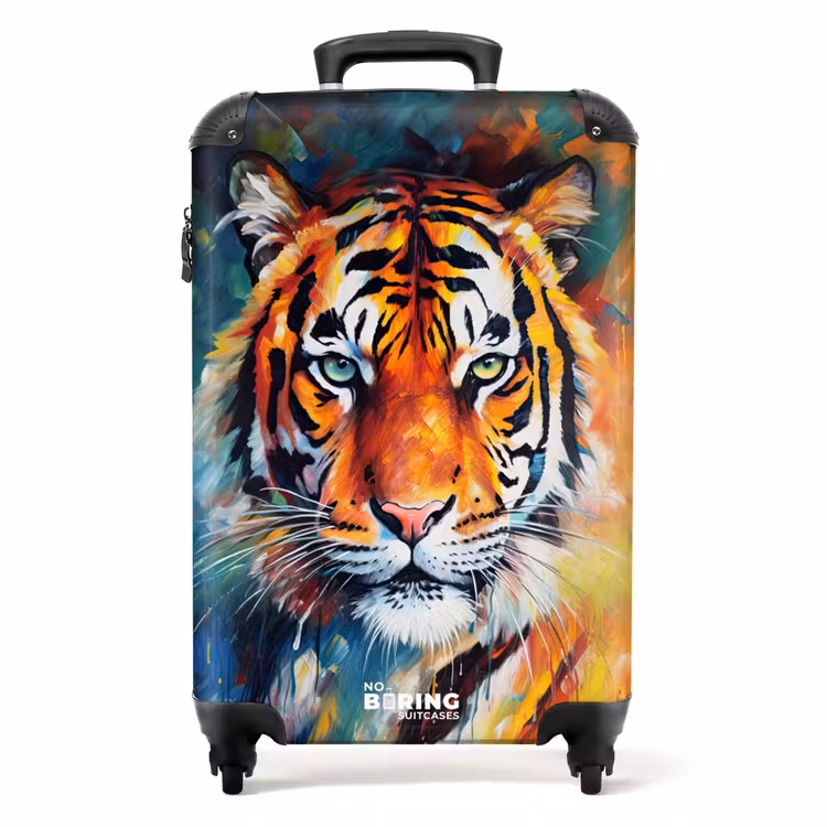 Suitcase - Portrait of a tiger as oil art — 1