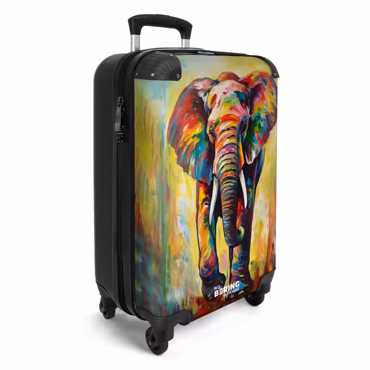 Suitcase - Portrait of an elephant as an oil artwork — 2