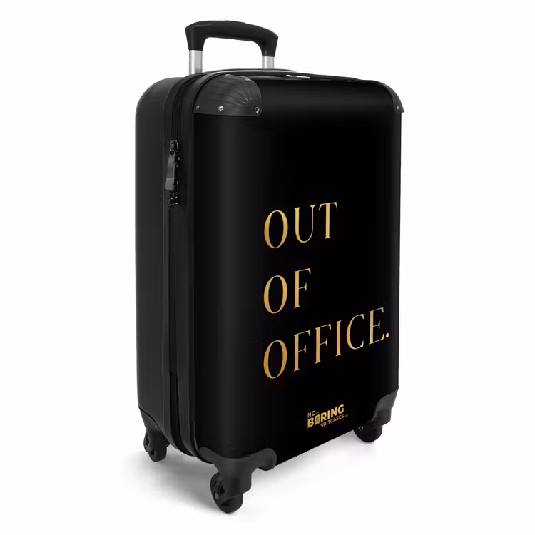Suitcase - Quotes - Out of office - Gold - Holiday - Black — 2