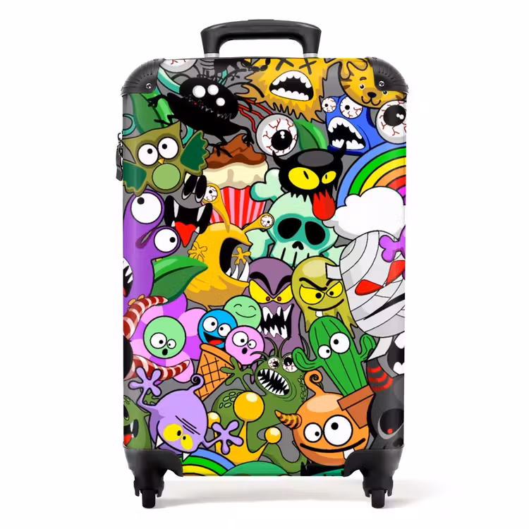 Suitcase - Colorful Monster Mix — 1