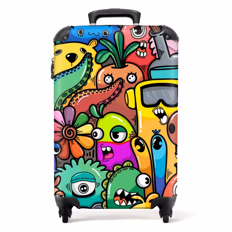 Suitcase - Colorful Monster Parade — 1