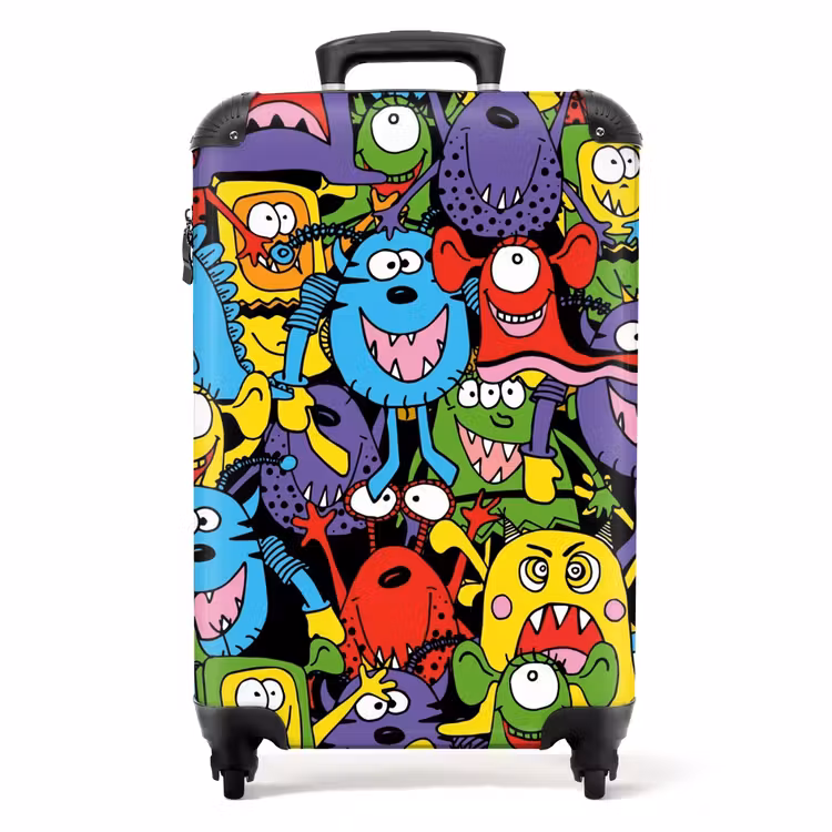 Suitcase - Monsters with Bright Colors — 1