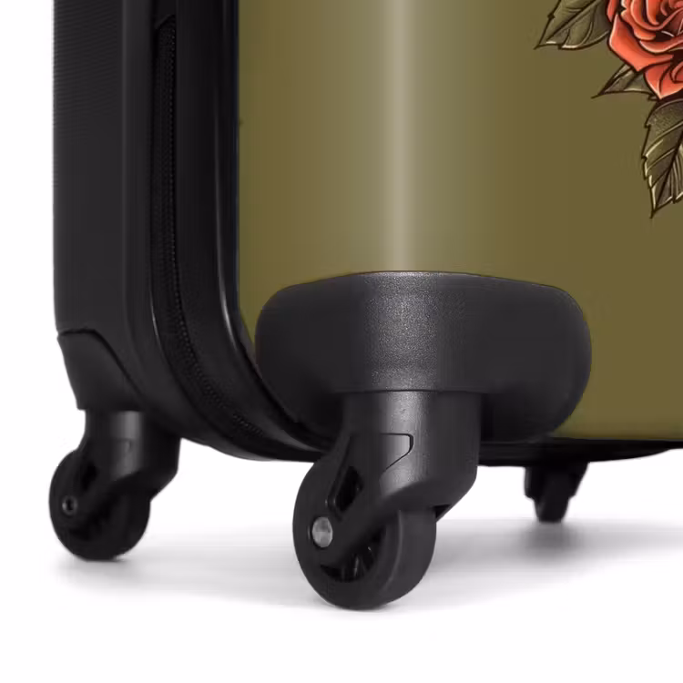 Suitcase - Tattoo style- Realistic snake on green background — 6