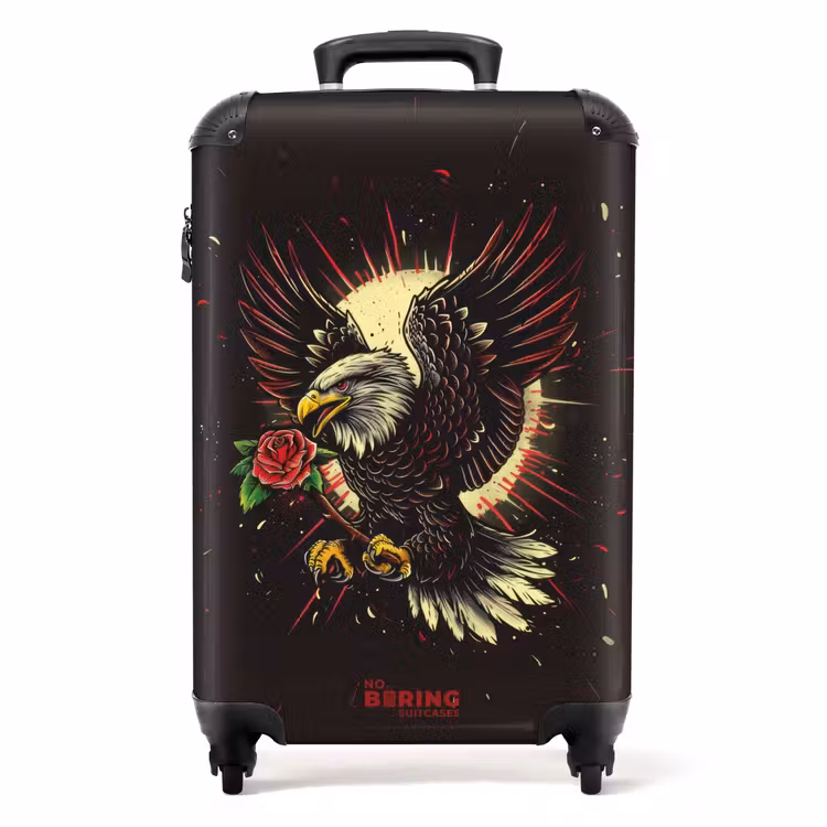 Suitcase - Tattoo style- The Eagle and the Rose — 1