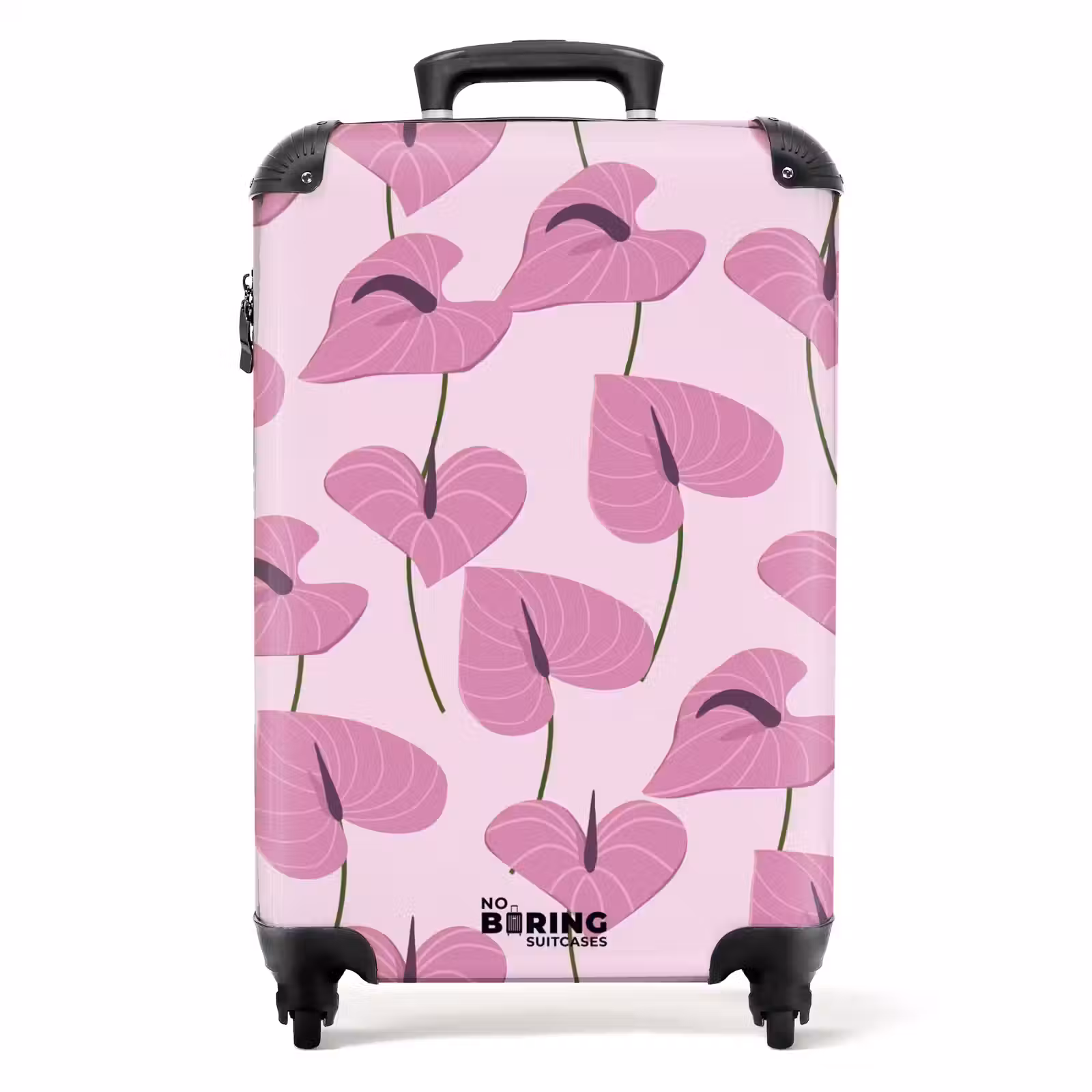 Suitcase - Summer memories - Pink anthurium pattern — 1