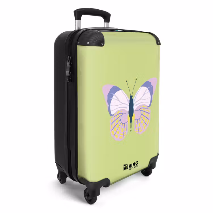 Suitcase - Summer memories - Butterfly on green background — 2