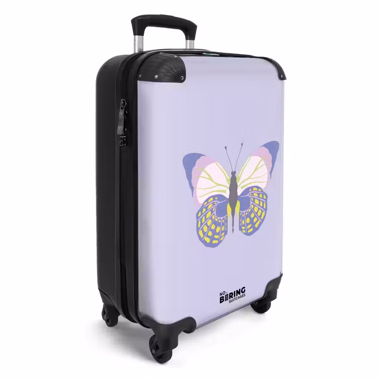 Suitcase - Summer memories - Butterfly on lilac background — 2