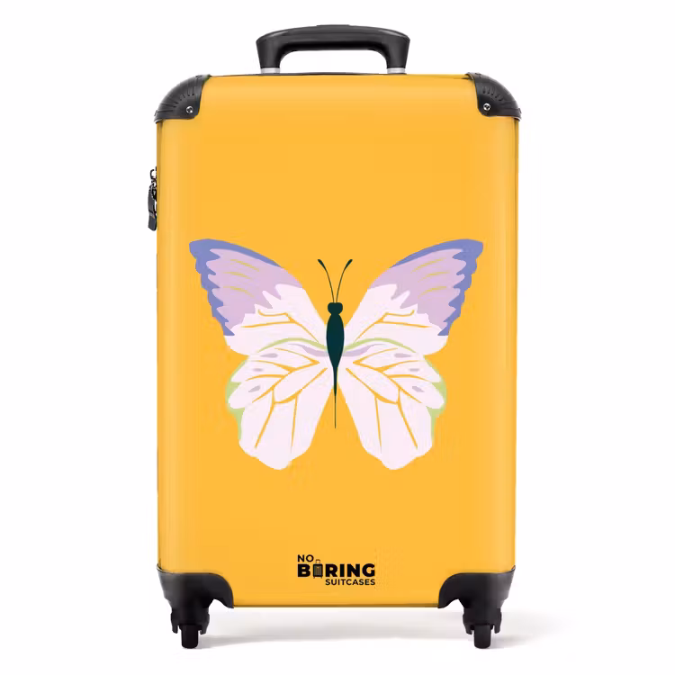 Suitcase - Summer memories - Butterfly on yellow background — 1