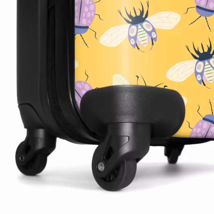 Suitcase - Summer memories - Cheerful insect pattern on yellow — 6