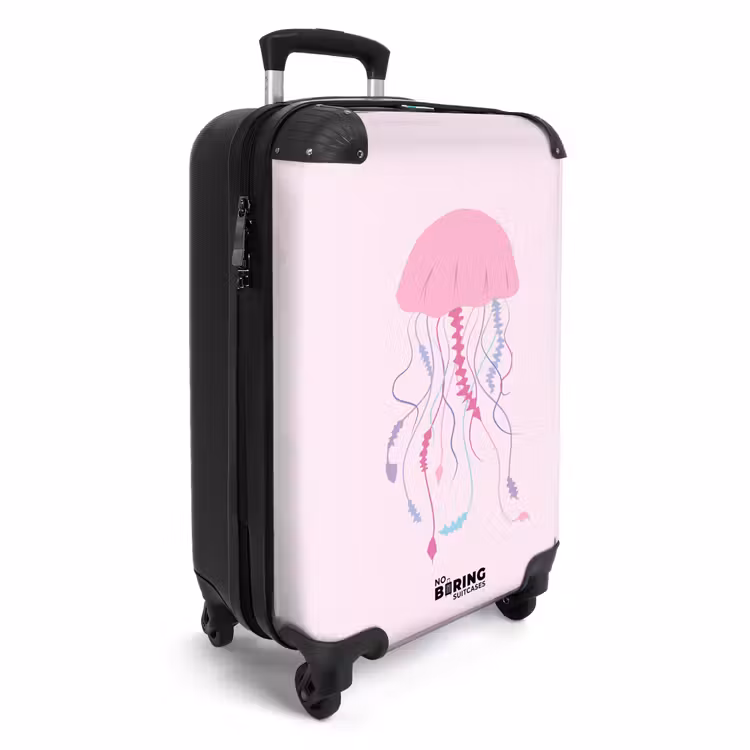 Suitcase - Summer memories - Floating jellyfish in pastel shades — 2