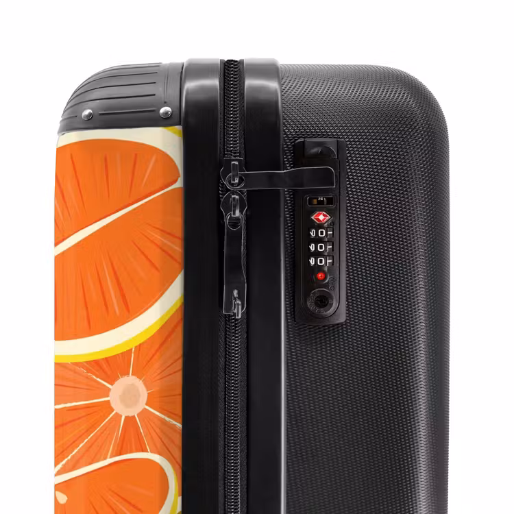 Suitcase - Summer memories - Grapefruit on a pink background — 5