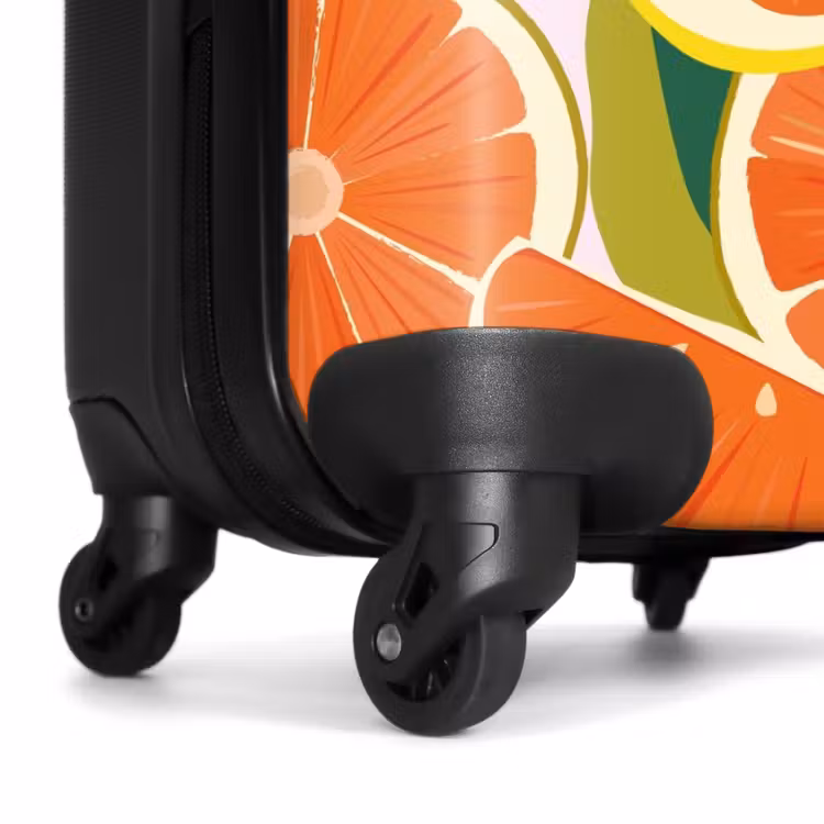 Suitcase - Summer memories - Grapefruit on a pink background — 6