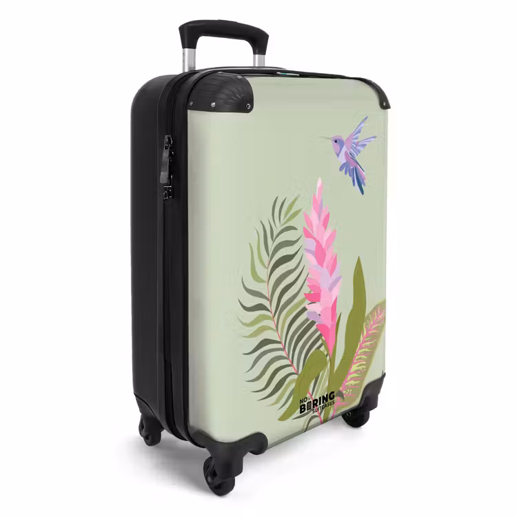 Suitcase - Summer memories - Hummingbird by tropical flowers — 2