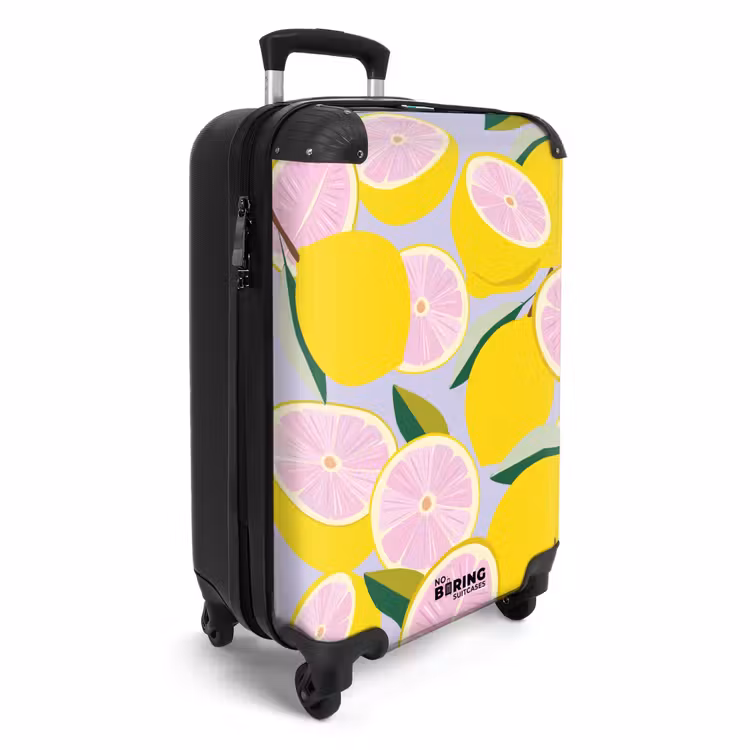 Suitcase - Summer memories - Lemons on a lilac background — 2