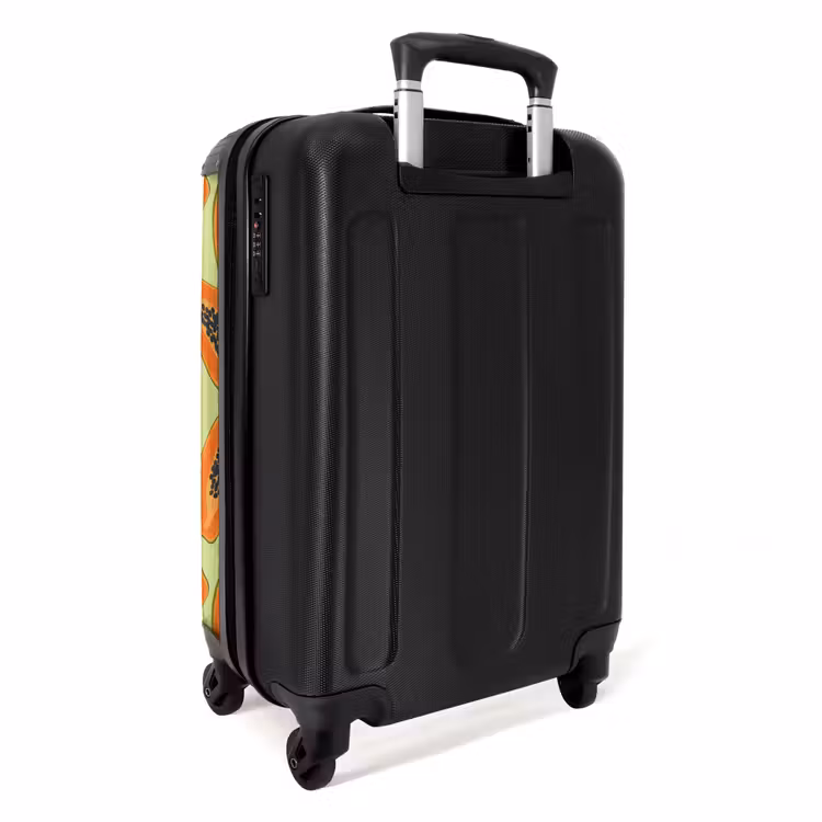 Suitcase - Summer memories - Papayas on a green background — 3