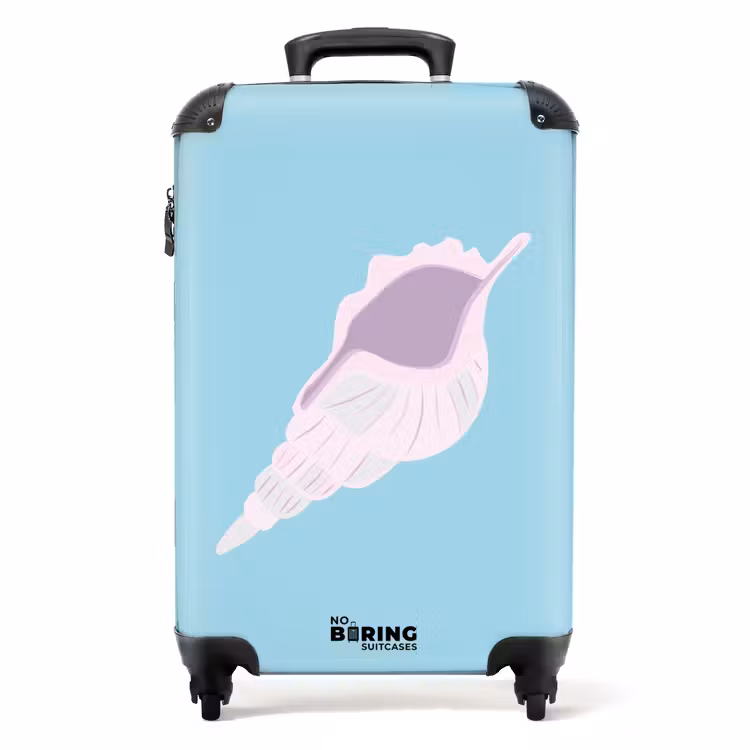 Suitcase - Summer memories - Shell art on blue — 1