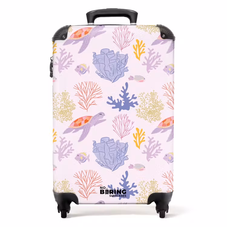 Suitcase - Summer memories - Tropical turtle pattern — 1