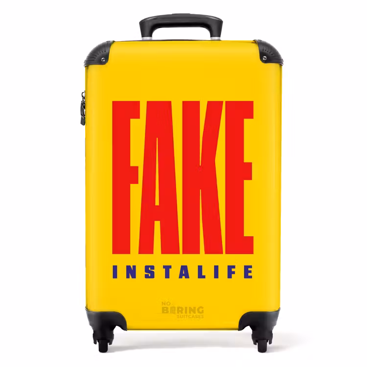 Suitcase - Quotes - Fake instalife golden yellow — 1